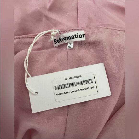 Reformation Valora Satin Halter Maxi Dress In Babygirl Light Pink 10 - Picture 6 of 7